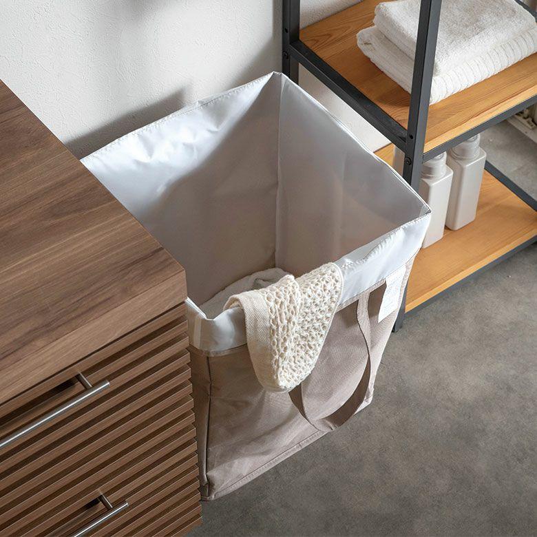 ランドリーバッグ 防水 折りたたみ 持ち手付き 脱衣かご 大容量 57L ゴミ箱 ダストボックス 洗面所 収納 おしゃれ 北欧 リゾート インテリア 自立 西海岸 67206 | ブランド登録なし | 08