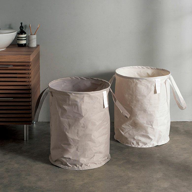 ランドリーバスケット 防水 折りたたみ 持ち手付き 脱衣かご 大容量 76L ゴミ箱 ダストボックス 洗面所 収納 おしゃれ 北欧 リゾート インテリア 67207 | ブランド登録なし | 18