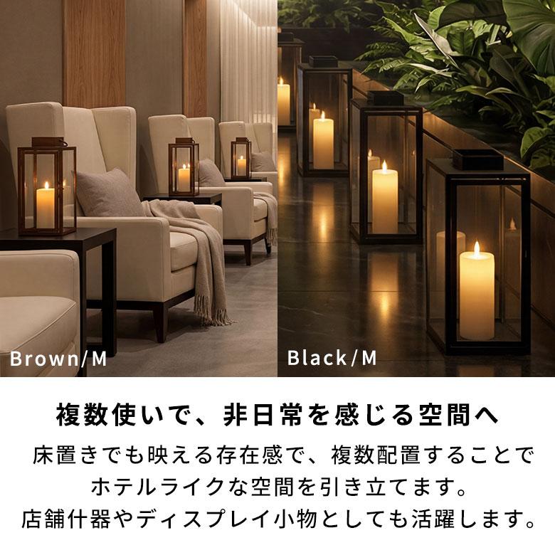 キャンドルランタン Mサイズ 耐熱 ガラス アイアン 北欧 アンティーク風 ティーライトキャンドルホルダー インテリア雑貨 おしゃれ オブジェ 間接照明 6726 | ELEMENTS（インテリア） | 06