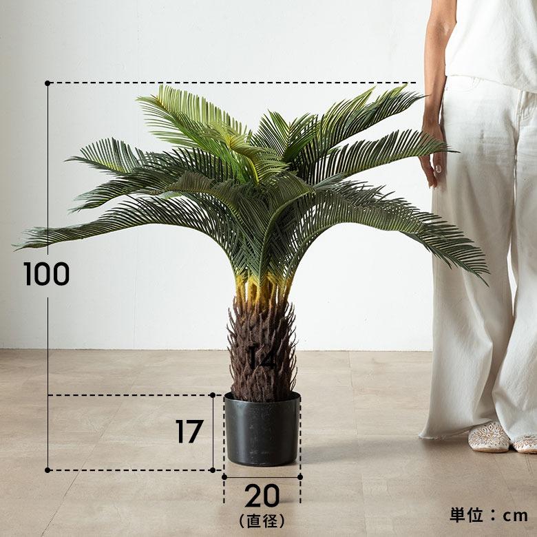 フェイクグリーン ソテツ 6号鉢 観葉植物 水やり不要 フェイク おしゃれ 卓上 小さめ  玄関 リビング 室内 屋外 人工植物 60cm 鉢付き インテリア リアル 67282 | ブランド登録なし | 16
