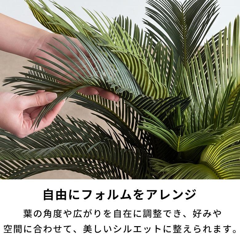 フェイクグリーン ソテツ 6号鉢 観葉植物 水やり不要 フェイク おしゃれ 卓上 小さめ  玄関 リビング 室内 屋外 人工植物 60cm 鉢付き インテリア リアル 67282 | ブランド登録なし | 08