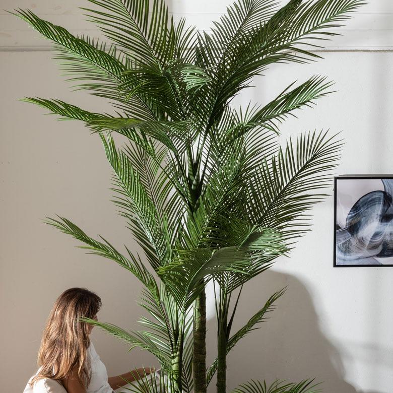 フェイクグリーン ヤシの木 パームツリー 7号鉢 観葉植物 水やり不要 フェイク おしゃれ 大型 玄関 リビング 室内 屋外 人工植物 鉢付き インテリア 6728 | ブランド登録なし | 02