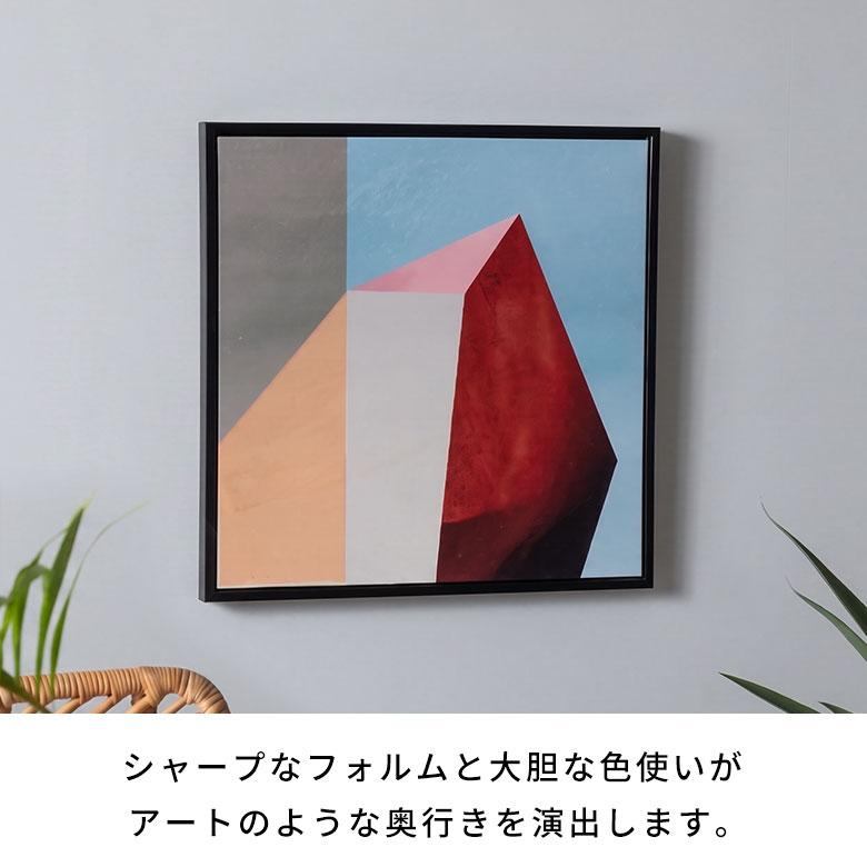 アートパネル フレーム付き 抽象画 赤 暖色 北欧 モダン 正方形 リビング 玄関 壁飾り インテリア 絵画 キャンバスアート 額縁 額入り アートポスター 67292-bk | ELEMENTS（インテリア） | 04
