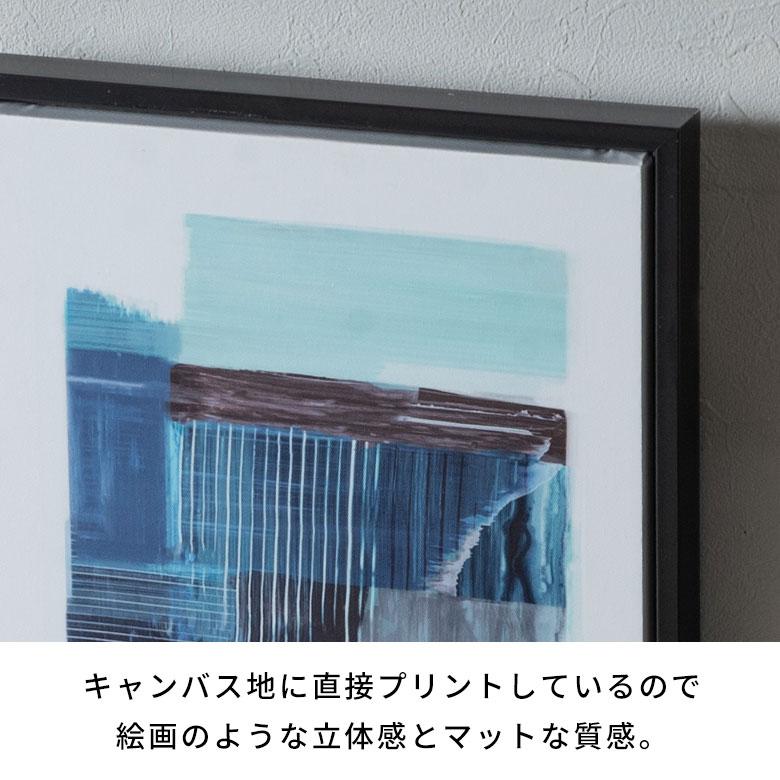 アートパネル フレーム付き 抽象画 青 寒色 北欧 モダン 正方形 リビング 玄関 壁飾り インテリア 絵画 キャンバスアート 額縁 額入り アートポスター 6729 | ELEMENTS（インテリア） | 07