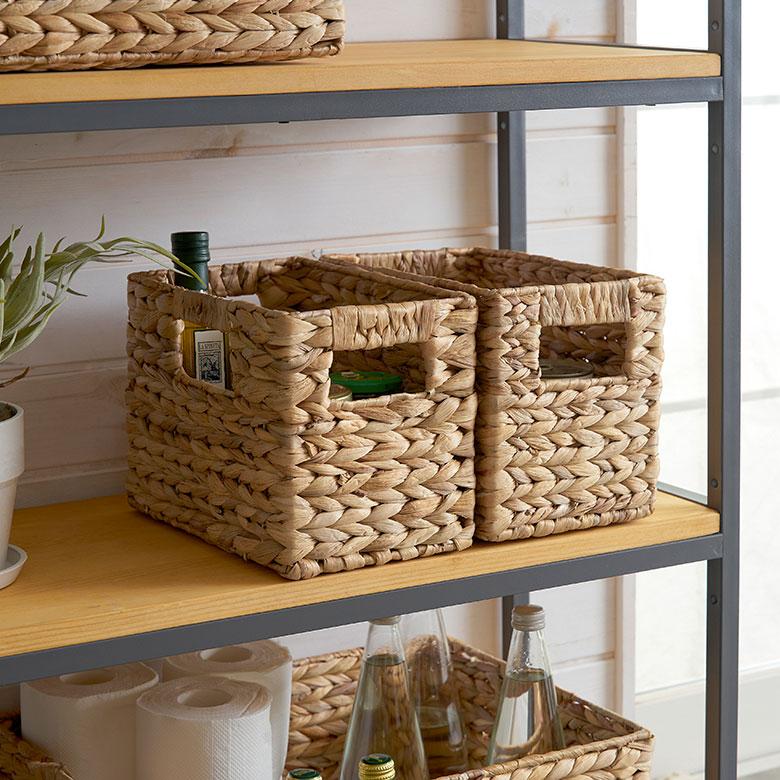 かご バスケット 持ち手 付き ウォーターヒヤシンス製 S カラー ボックス インナー 収納 ケース カゴ 荷物 入れ ナチュラル おしゃれ 北欧 雑貨 西海岸 50704 | ELEMENTS（インテリア） | 11