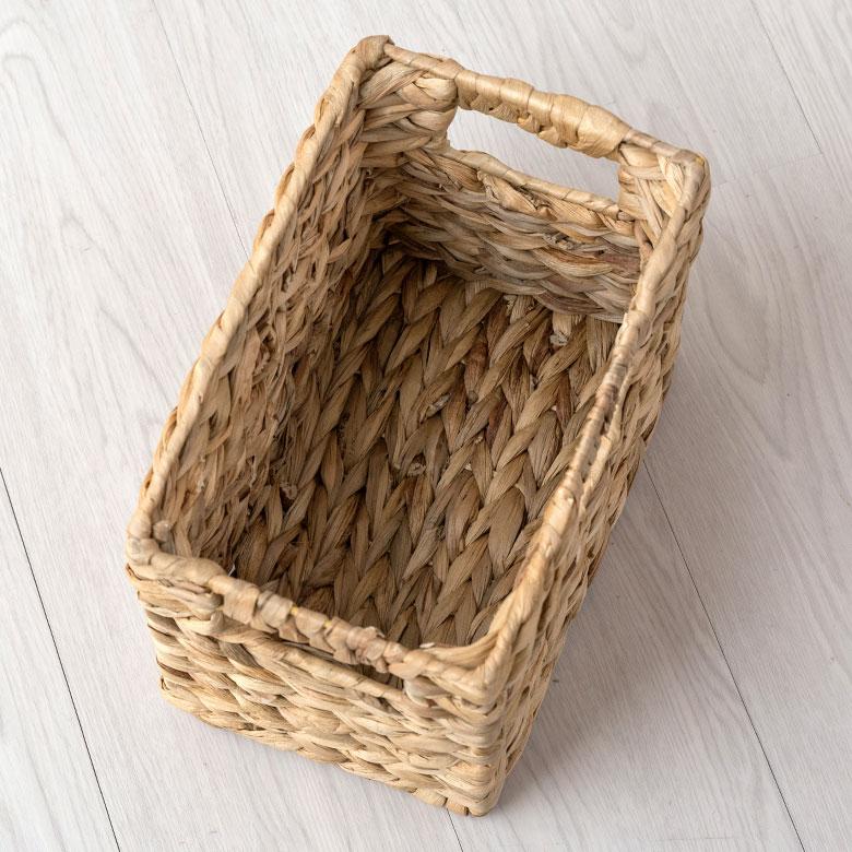 かご バスケット 持ち手 付き ウォーターヒヤシンス製 S カラー ボックス インナー 収納 ケース カゴ 荷物 入れ ナチュラル おしゃれ 北欧 雑貨 西海岸 50704 | ELEMENTS（インテリア） | 16