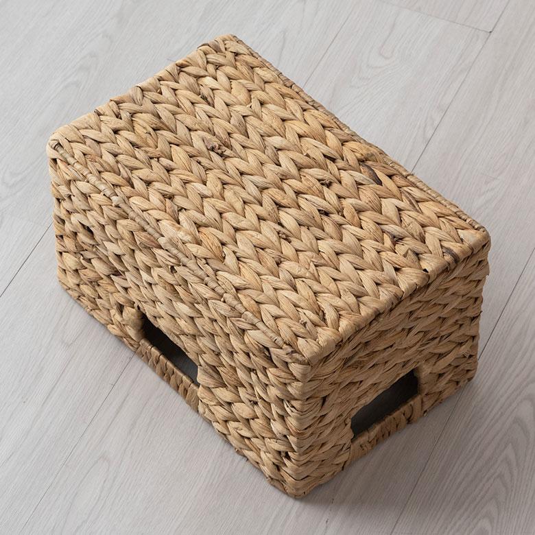 かご バスケット 持ち手 付き ウォーターヒヤシンス製 M カラー ボックス インナー 収納 ケース カゴ 荷物 入れ ナチュラル おしゃれ 北欧 雑貨 西海岸 50703 | ELEMENTS（インテリア） | 14