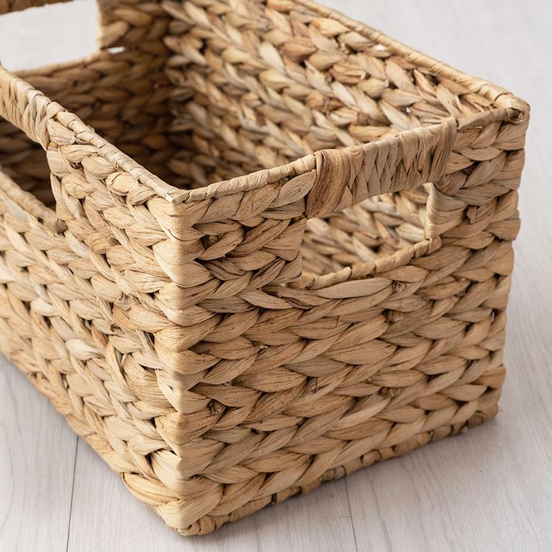 かご バスケット 持ち手 付き ウォーターヒヤシンス製 M カラー ボックス インナー 収納 ケース カゴ 荷物 入れ ナチュラル おしゃれ 北欧 雑貨 西海岸 50703 | ELEMENTS（インテリア） | 07