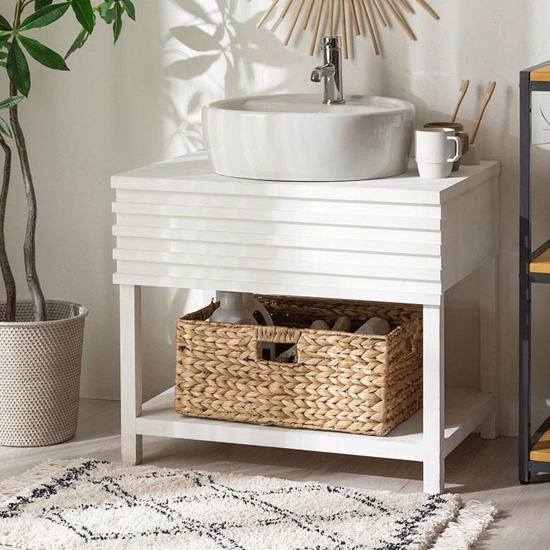 かご バスケット 持ち手 付き ウォーターヒヤシンス製 XL カラー ボックス インナー 収納 ケース カゴ 荷物 入れ ナチュラル おしゃれ 北欧 雑貨 西海岸 50701 | ELEMENTS（インテリア） | 10