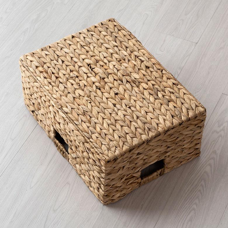 かご バスケット 持ち手 付き ウォーターヒヤシンス製 XL カラー ボックス インナー 収納 ケース カゴ 荷物 入れ ナチュラル おしゃれ 北欧 雑貨 西海岸 50701 | ELEMENTS（インテリア） | 13