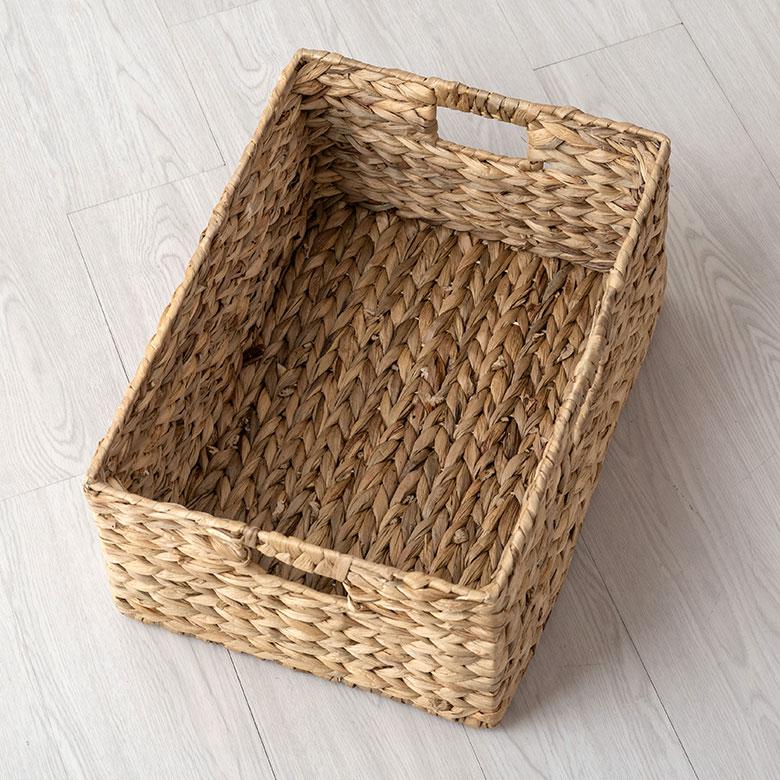 かご バスケット 持ち手 付き ウォーターヒヤシンス製 XL カラー ボックス インナー 収納 ケース カゴ 荷物 入れ ナチュラル おしゃれ 北欧 雑貨 西海岸 50701 | ELEMENTS（インテリア） | 15