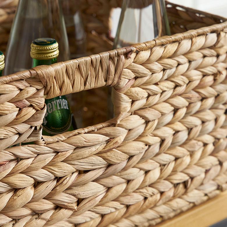 かご バスケット 持ち手 付き ウォーターヒヤシンス製 XL カラー ボックス インナー 収納 ケース カゴ 荷物 入れ ナチュラル おしゃれ 北欧 雑貨 西海岸 50701 | ELEMENTS（インテリア） | 01