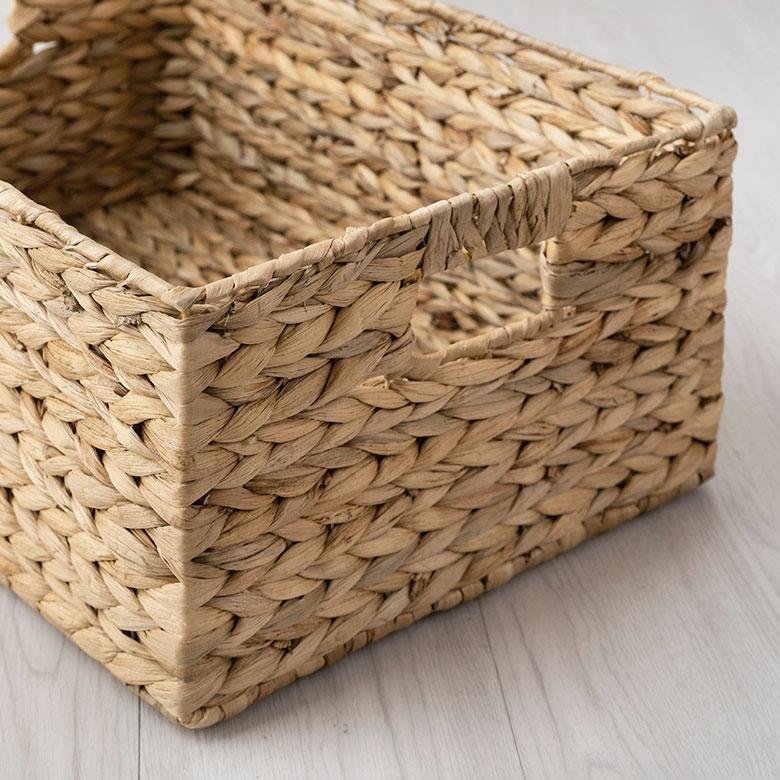 かご バスケット 持ち手 付き ウォーターヒヤシンス製 XL カラー ボックス インナー 収納 ケース カゴ 荷物 入れ ナチュラル おしゃれ 北欧 雑貨 西海岸 50701 | ELEMENTS（インテリア） | 05
