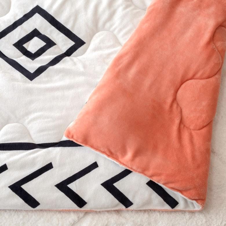 こたつ布団 正方形 約190×190cm ベニオワレン風 モノトーン おしゃれ 掛け布団 カジュアル フランネル 70009-wh | ブランド登録なし | 16