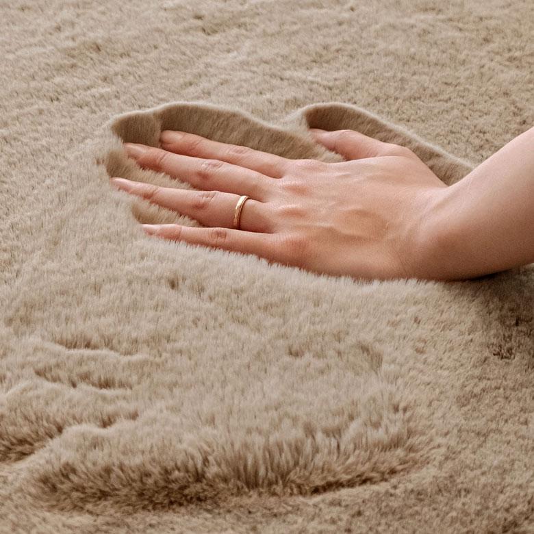 ラグ ラグマット 約140×200cm フェイクファー フェイクラビットファー 洗える 滑り止め カーペット じゅうたん あったか 無地 シンプル 起毛 シャギー 70015 | ELEMENTS（インテリア） | 08