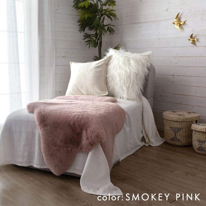 ラグ ラグマット 約100×70cm フェイクファー フェイクラビットファー 洗える 滑り止め カーペット じゅうたん あったか 無地 シンプル 起毛 シャギー 70017 | ELEMENTS（インテリア） | 16