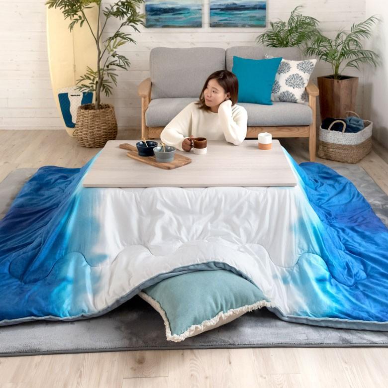 こたつ布団 長方形 190×240cm 海 波 サーフスタイル サーフィン 西海岸 裏面 フランネル ふわとろ素材 フリース おしゃれ 掛け布団 カジュアル 70103 | ブランド登録なし | 03