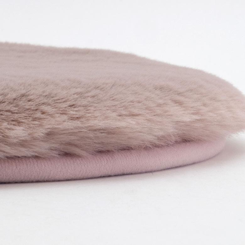 チェアパッド 座布団 円形 約 直径 35cm フェイクラビットファー 丸形 丸型 洗える 丸洗い 滑り止め あったか 無地 シンプル フェイク ムートン ボア 70112 | ブランド登録なし | 15