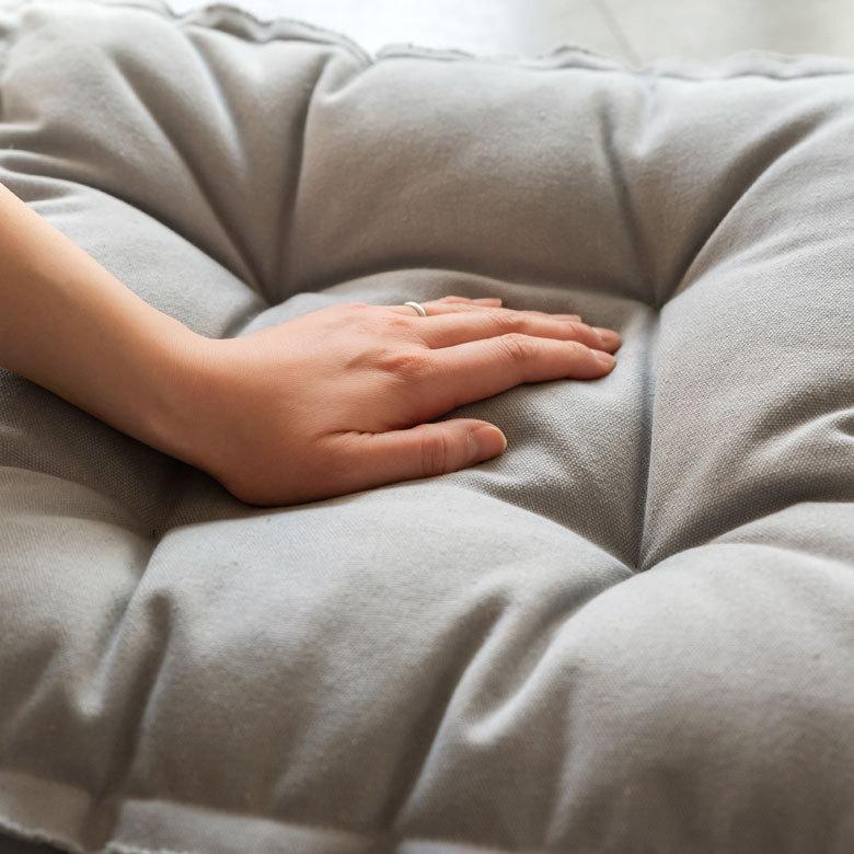 クッション スクエア 正方形 四角 キャンバス地 幅約42cm 座布団 座椅子 厚手 おしゃれ インテリア 70114 | ブランド登録なし | 06