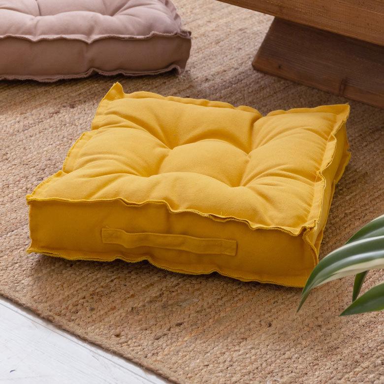 クッション スクエア 正方形 四角 キャンバス地 幅約42cm 座布団 座椅子 厚手 おしゃれ インテリア 70114 | ブランド登録なし | 15