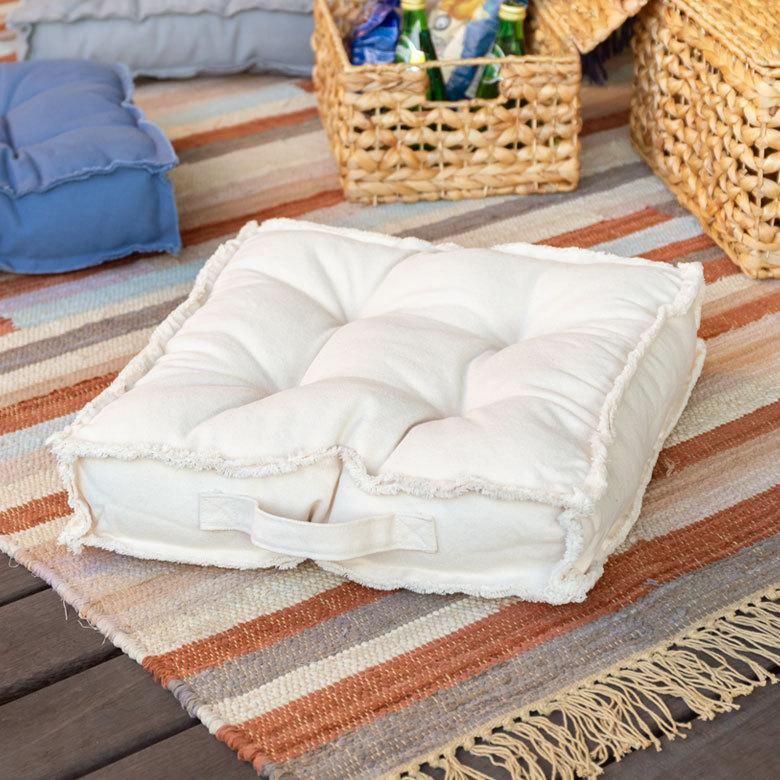 クッション スクエア 正方形 四角 キャンバス地 幅約42cm 座布団 座椅子 厚手 おしゃれ インテリア 70114 | ブランド登録なし | 17