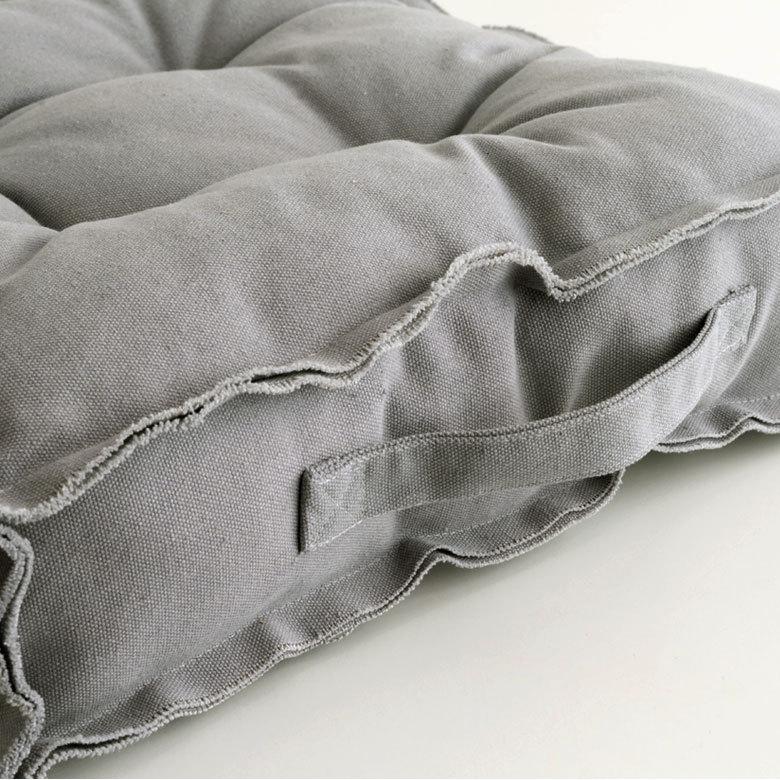 クッション スクエア 正方形 四角 キャンバス地 幅約42cm 座布団 座椅