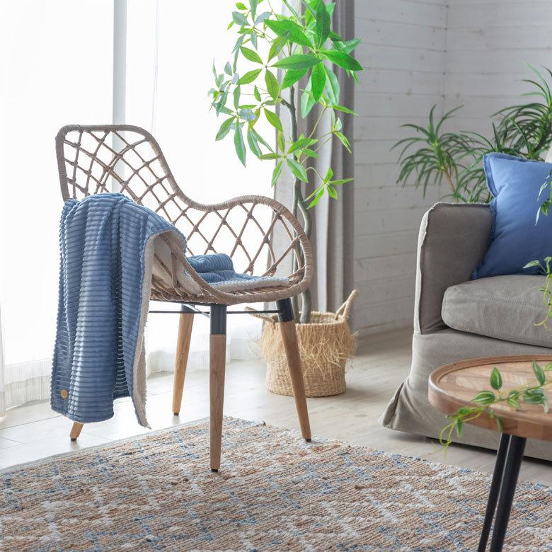 ブランケット ひざ掛け コーデュロイ ボア ふわふわ 幅約70cm 防寒 無地 洗濯可 洗える ウォッシャブル ボタン付き おしゃれ 70116 | ELEMENTS（インテリア） | 18