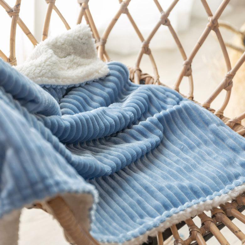 ブランケット ひざ掛け コーデュロイ ボア ふわふわ 幅約70cm 防寒 無地 洗濯可 洗える ウォッシャブル ボタン付き おしゃれ 70116 | ELEMENTS（インテリア） | 21