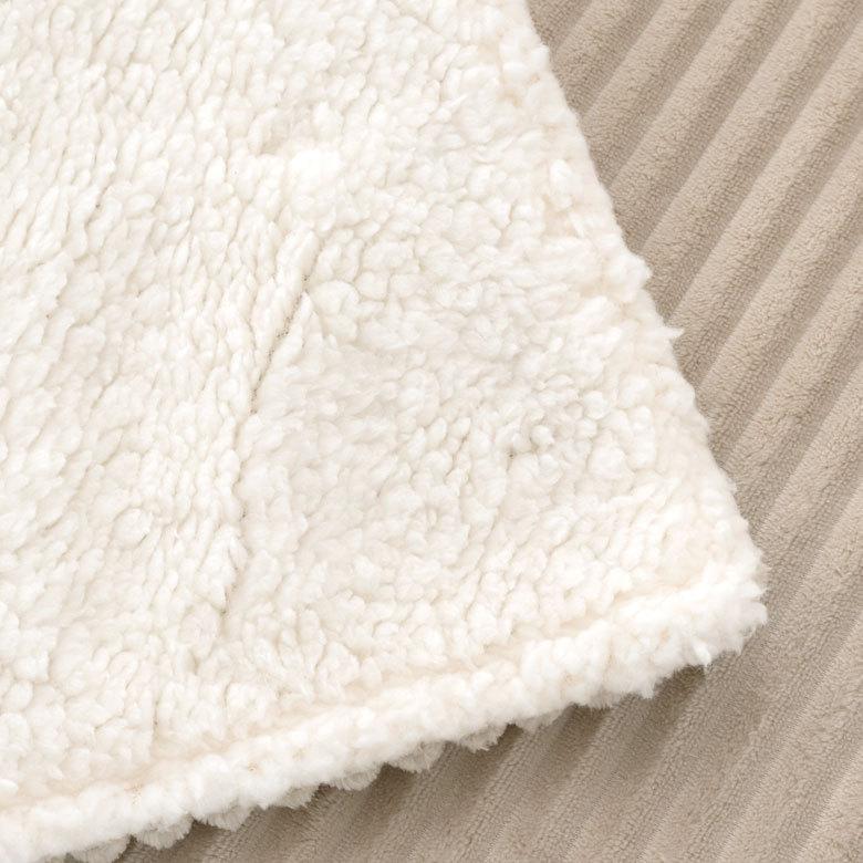 ブランケット ひざ掛け コーデュロイ ボア ふわふわ 幅約100cm 防寒 無地 洗濯可 洗える ウォッシャブル ボタン付き おしゃれ 70117 | ELEMENTS（インテリア） | 15