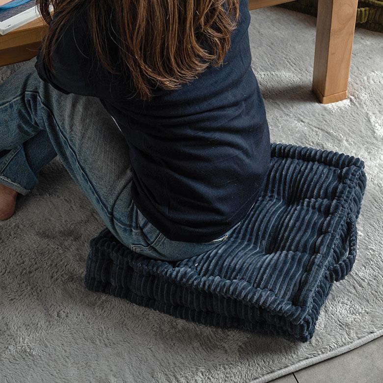 底つき感ゼロ！極厚10cmのとろけるコーデュロイ座布団 クッキークッション 70208 | ELEMENTS（インテリア） | 24