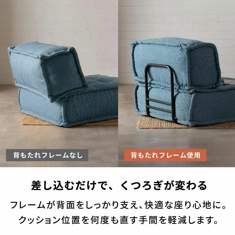 背もたれガード 単品 フロアソファ ette オプション ストッパー 座椅子 ローソファ クッションガード 背もたれ固定 ズレ防止 滑り止め 差し込み式 簡単 70210 | ELEMENTS（インテリア） | 05