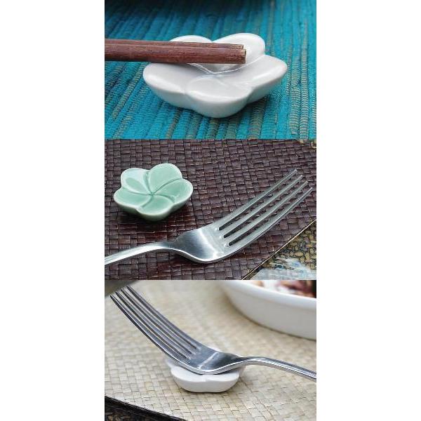 アジアン雑貨 プルメリアの花模様のお箸置き フラット-１輪タイプ グリーン アジア工房 7225 | ブランド登録なし | 03