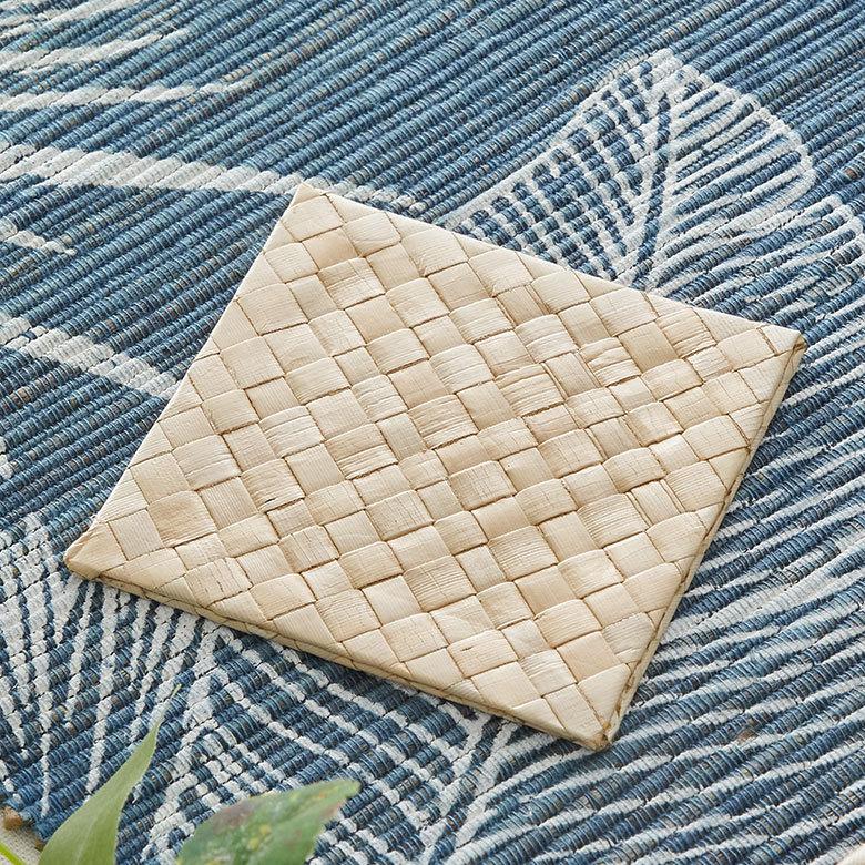 コースター スクエア 12枚セット パンダン編み 収納ケース付き 正方形 四角形 トレー テーブルウェア ナチュラル ソーサー キッチン 小物 グッズ 雑貨 7413 | ブランド登録なし | 01