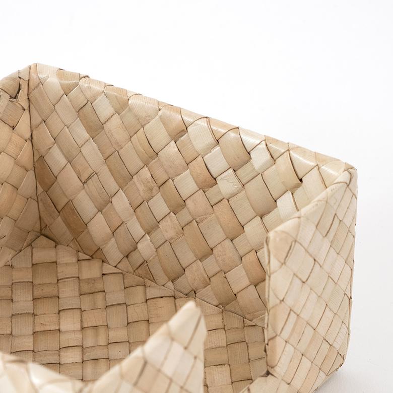 コースター スクエア 12枚セット パンダン編み 収納ケース付き 正方形 四角形 トレー テーブルウェア ナチュラル ソーサー キッチン 小物 グッズ 雑貨 7413 | ブランド登録なし | 08