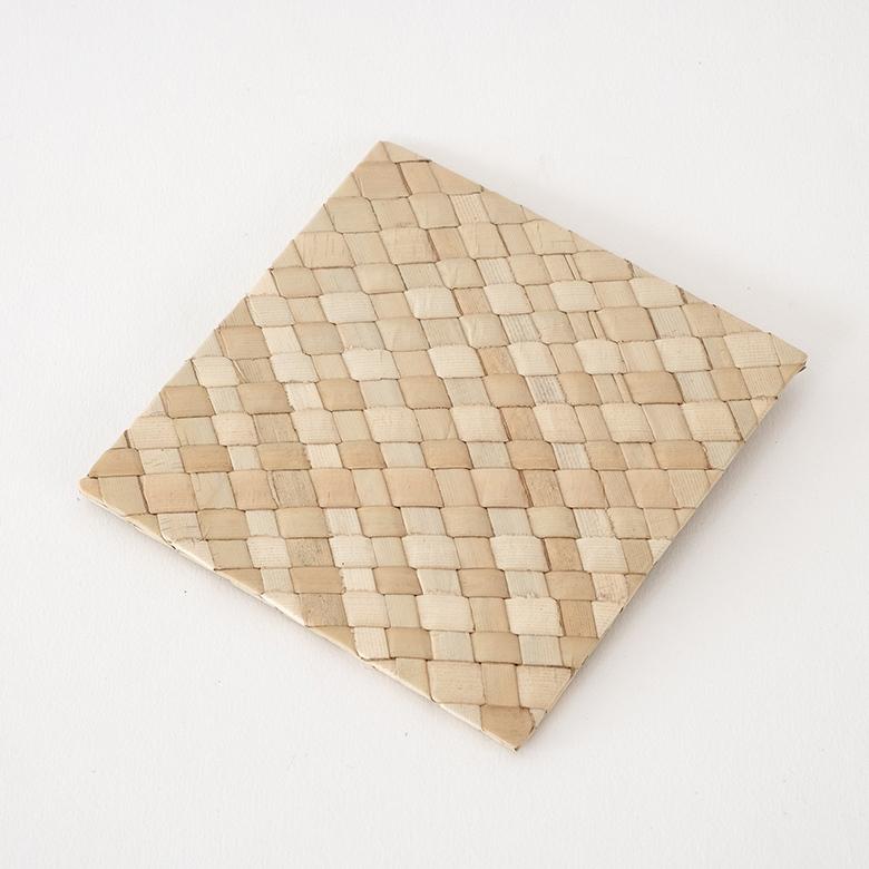 コースター スクエア 12枚セット パンダン編み 収納ケース付き 正方形 四角形 トレー テーブルウェア ナチュラル ソーサー キッチン 小物 グッズ 雑貨 7413 | ブランド登録なし | 09