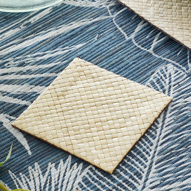 コースター リバーシブル 四角 正方形 天然素材 パンダン リゾート アジアン アジア雑貨 上品 おしゃれ 7414 | ブランド登録なし | 11