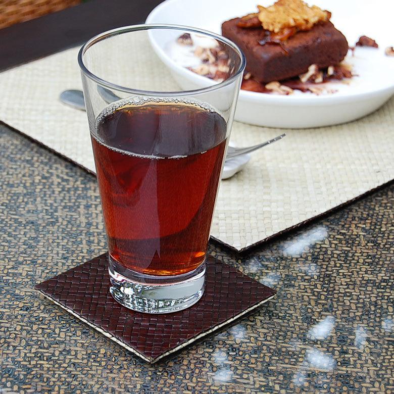 コースター リバーシブル 四角 正方形 天然素材 パンダン リゾート アジアン アジア雑貨 上品 おしゃれ 7414 | ブランド登録なし | 02