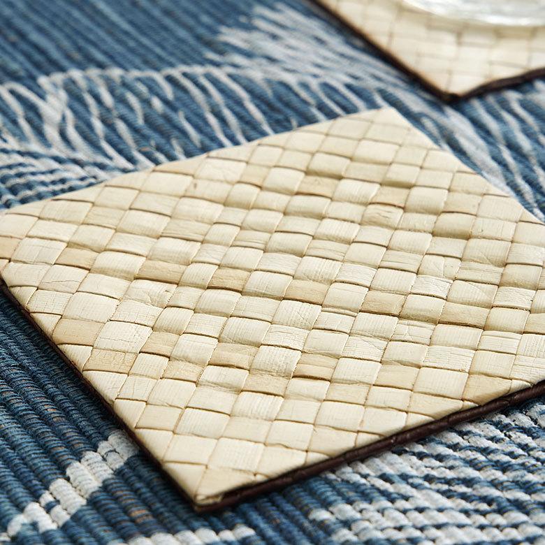 コースター おしゃれ アジアン雑貨 正方形 カフェ 店舗 リバーシブル スタンダードクオリティ 天然素材 バリ雑貨 アジア工房 キッチン用品 7415 | ブランド登録なし | 09