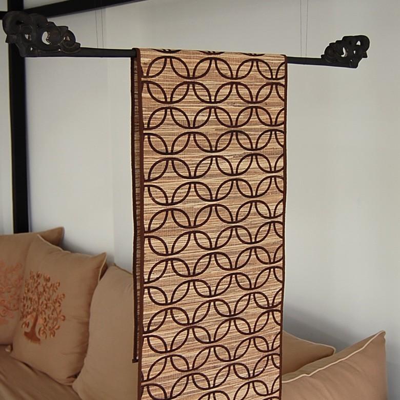 アジアン雑貨 テーブルランナー ウォーターヒヤシンス Aタイプ ブラウン アジア工房 7541 | ブランド登録なし | 10