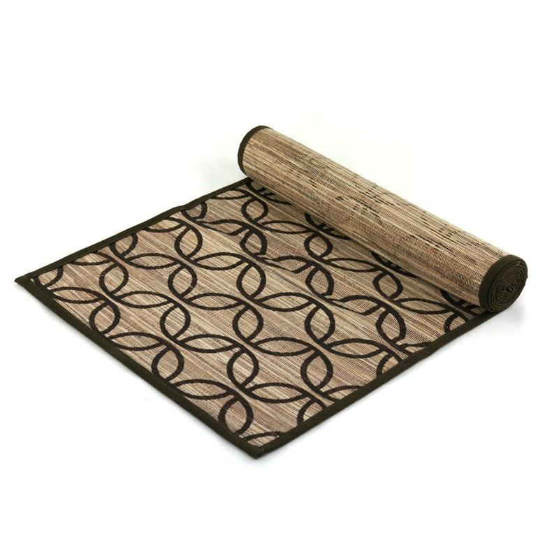 アジアン雑貨 テーブルランナー ウォーターヒヤシンス Aタイプ ブラウン アジア工房 7541 | ブランド登録なし | 03