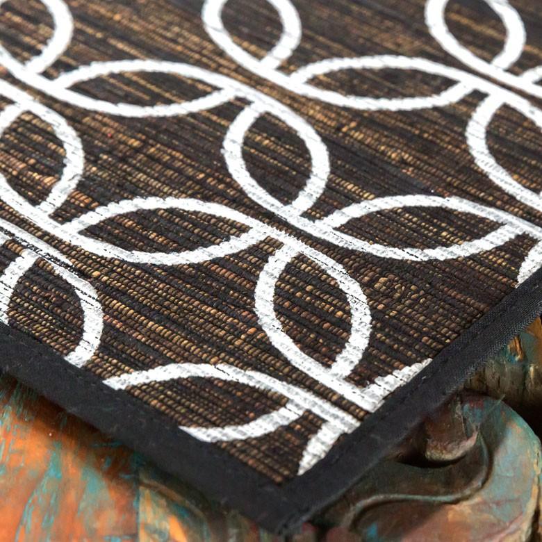 アジアン雑貨 テーブルランナー ウォーターヒヤシンス Aタイプ ブラック アジア工房 7542 | ブランド登録なし | 01