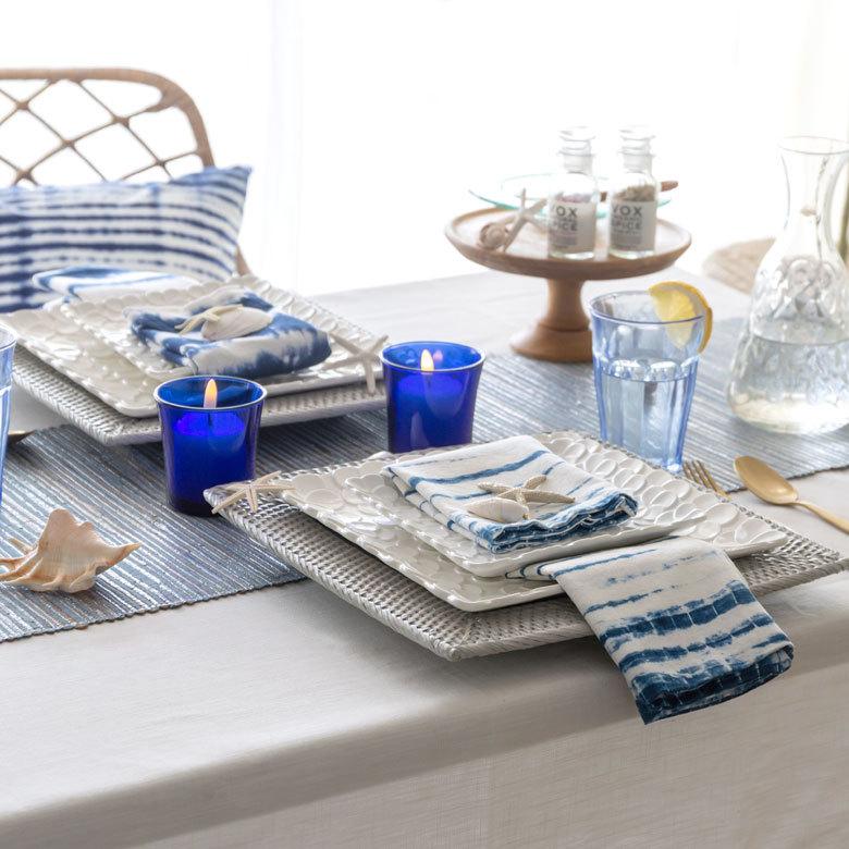 プレートトレイ ランチョンマット 籐 ホワイト ナチュラル 正方形 スクエア 約W32cm  北欧 リゾート テーブルコーディネート キッチン用品 7551 | ブランド登録なし | 04