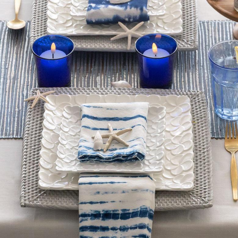 プレートトレイ ランチョンマット 籐 ホワイト ナチュラル 正方形 スクエア 約W32cm  北欧 リゾート テーブルコーディネート キッチン用品 7551 | ブランド登録なし | 10