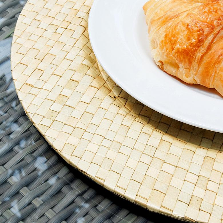 パンダンで編まれた丸い プレートトレイ トレー おしゃれ キッチン用品 小物 ナチュラル グッズ 雑貨 モダン エスニック 塩系 インテリア 男前 西海岸 755 | ブランド登録なし | 02