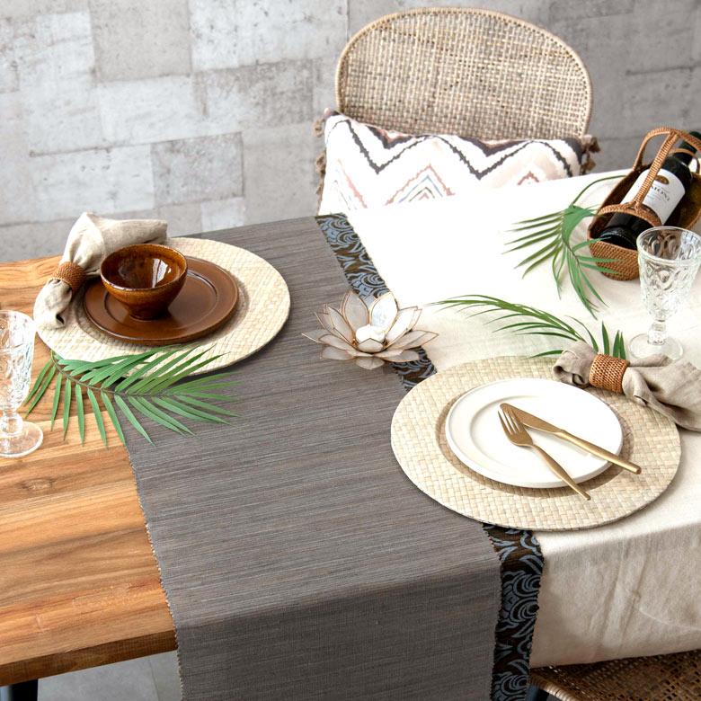 パンダンで編まれた丸い プレートトレイ トレー おしゃれ キッチン用品 小物 ナチュラル グッズ 雑貨 モダン エスニック 塩系 インテリア 男前 西海岸 755 | ブランド登録なし | 04