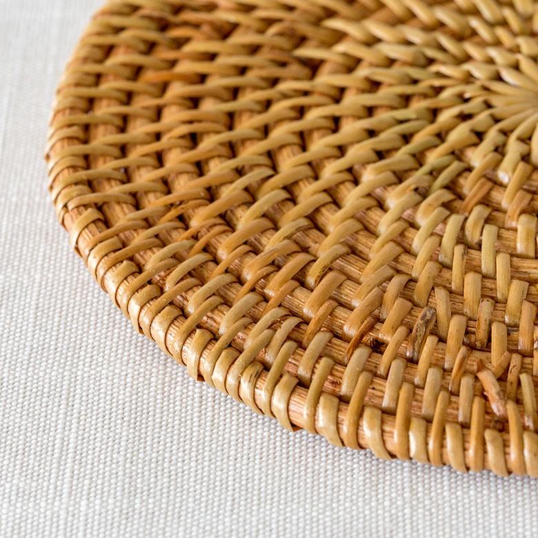 ランチョンマット おしゃれ アジアン 小さい 円形 プレースマット ナチュラル デザートマット アジアン雑貨 アジア工房 キッチン用品 7564 | ELEMENTS（インテリア） | 03