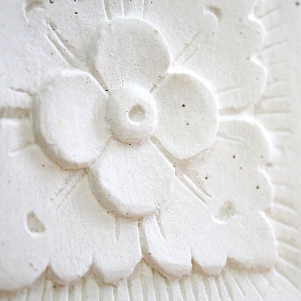 ホワイトセメントの四角いキャンドルホルダー アジア工房 8023