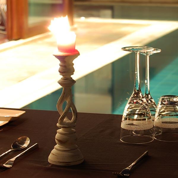 アジアン雑貨 木製アンティーク調キャンドルスタンド アジア工房 8041 | ブランド登録なし | 01