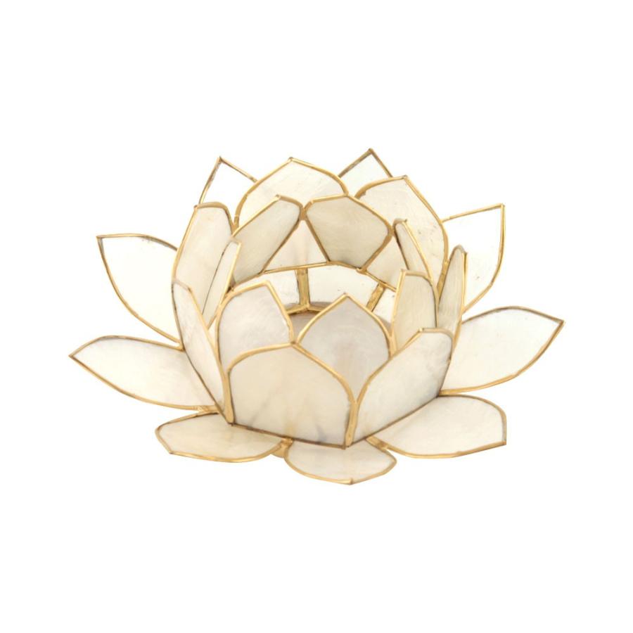 キャンドルホルダー キャンドルスタンド ろうそくたて アジアン バリ雑貨 蓮の花 貝殻 おしゃれ ランタン 8064 | ブランド登録なし | 09