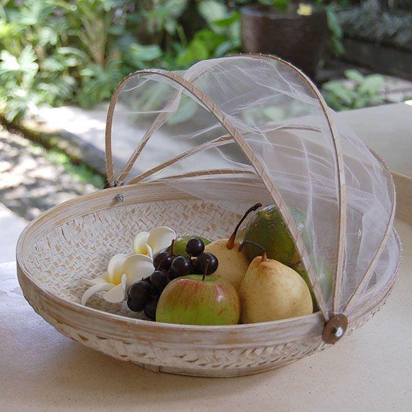 アジアン雑貨 竹製フードストッカー Mサイズ ホワイトウォッシュ アジア工房 8115 | ブランド登録なし